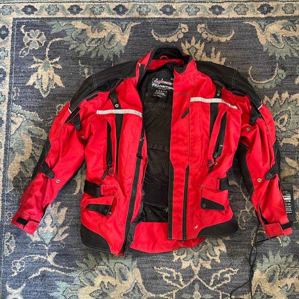 Tourmaster Transition Series 2 Motorcycle Jacket Pads Hi Vis Breathable